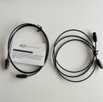 Optische audiokabels Toslink 2 stuks van 1m., Enlèvement, Neuf, Moins de 2 mètres, Câble optique