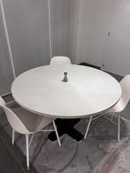 ronde eettafel spinner antraciet/chalk white met 3 stoelen, Ophalen