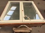 5 dezelfde houten ramen, Doe-het-zelf en Bouw, Gebruikt, Raamkozijn, Inclusief glas, 75 tot 150 cm