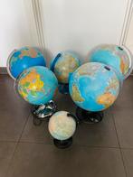6 wereldbollen groot en klein, Huis en Inrichting, Woonaccessoires | Wereldbollen, Ophalen, Zo goed als nieuw