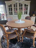 Tafel met 4 stoelen, Huis en Inrichting, Ophalen, 100 tot 150 cm, Zo goed als nieuw, Vier personen
