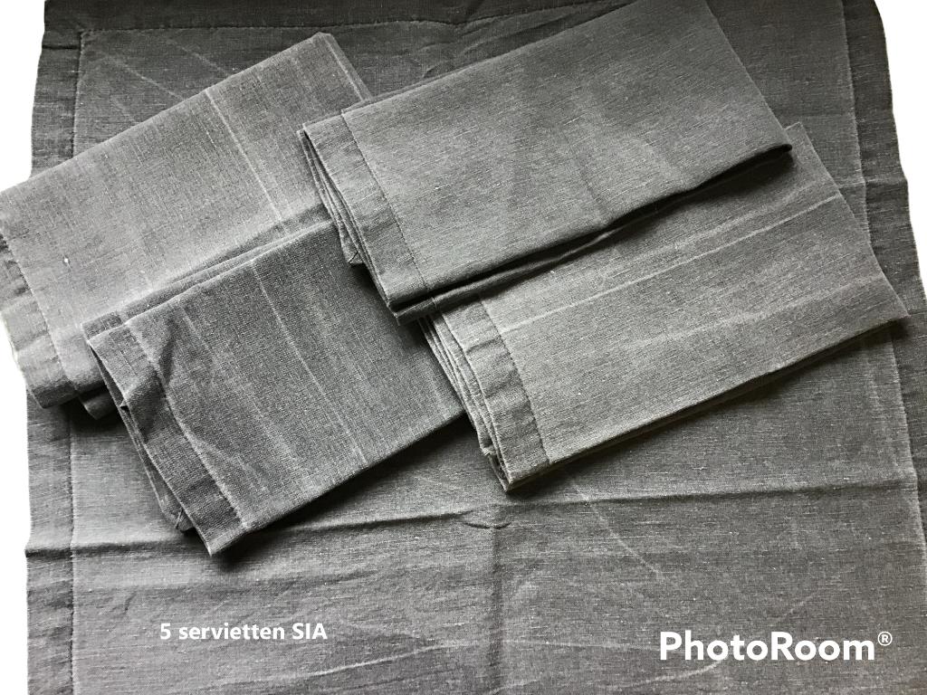 5 SIA servietten, Enlèvement ou Envoi, Utilisé, Gris, Autres types