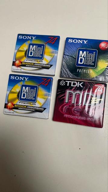 4 mini-disques Sony et TDK neufs non ouverts