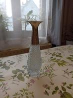Vase ou bougeoir en deux matériaux verre et métal, Utilisé, Moins de 50 cm, Autres couleurs, Enlèvement ou Envoi