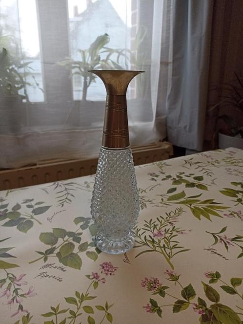 Vase ou bougeoir en deux matériaux verre et métal, Maison & Meubles, Accessoires pour la Maison | Vases, Utilisé, Autres couleurs