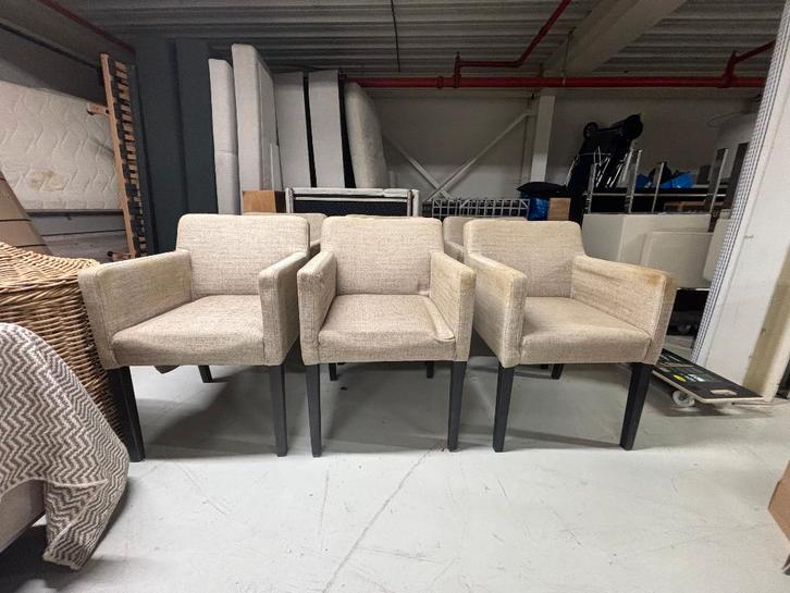 6 stoelen Scapa Davi eetkamerstoel ter renovatie, Huis en Inrichting, Stoelen, Gebruikt, Vijf, Zes of meer stoelen, Hout, Stof