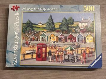 Puzzle Ravensburger avec vue sur la mer (nr1573a), Enlèvement ou Envoi, 500 à 1500 pièces, Utilisé, Puzzle