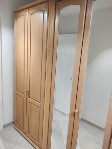 Kleerkast 5 deuren in eik fineer - verlaagde prijs, 200 cm ou plus, Avec espace de penderie, Enlèvement, Utilisé