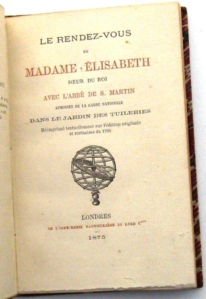 Le Rendez-vous de Madame Élisabeth 1875 #2 100 Curiosa, Antiquités & Art, Antiquités | Livres & Manuscrits, Enlèvement ou Envoi