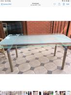 GLAZEN TAFEL, Huis en Inrichting, Tafels | Eettafels, Ophalen, 200 cm of meer, 50 tot 100 cm, Zo goed als nieuw