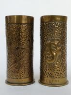 2 Duitse pom pom hulzen - trench art - Karlsruhe 1903 & 1905, Verzamelen, Militaria | Algemeen, Ophalen of Verzenden, Marine, Hulzen of Bodemvondsten