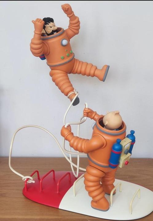 Figurine Tintin : scène lunaire - Leblon Delienne, Verzamelen, Beelden en Beeldjes, Gebruikt, Ophalen of Verzenden