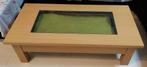 Salontafel met glas raam en La lichtbruin 120x60x37, 50 tot 100 cm, Minder dan 50 cm, Glas, 100 tot 150 cm