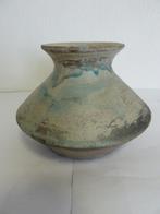Vaas in steengoed/aardewerk  16cm diam. handgemaakt!, Maison & Meubles, Accessoires pour la Maison | Vases, Autres matériaux, Utilisé
