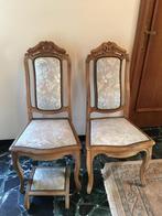 2 antieken stoelen met voetbankje, Ophalen