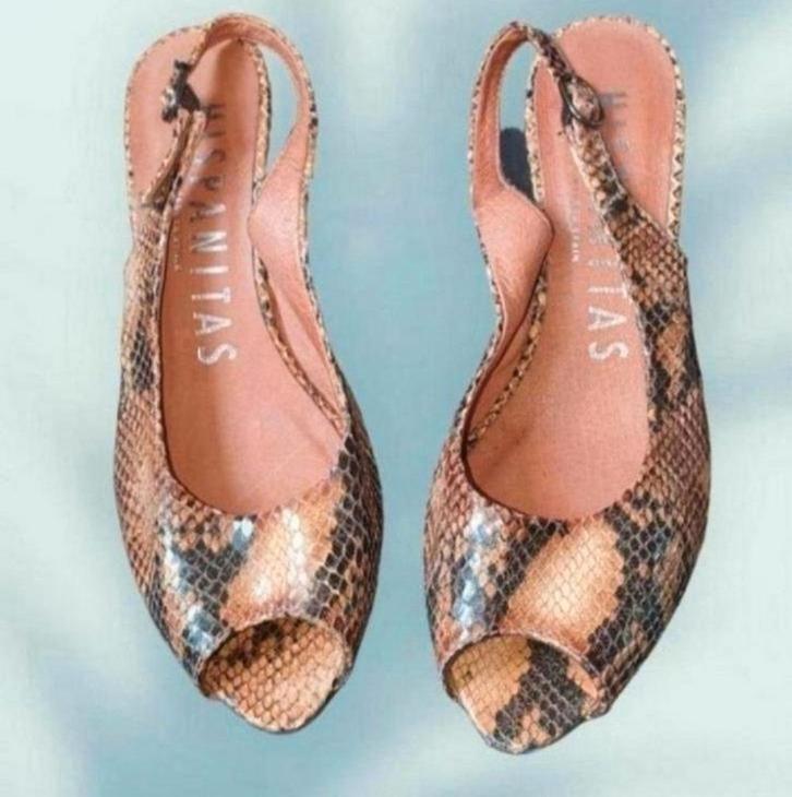 ✨️KORTING‼️ HISPANITAS Sandalen Maat 37 In prima staat✨️, Kleding | Dames, Schoenen, Gedragen, Sandalen of Muiltjes, Bruin, Ophalen of Verzenden