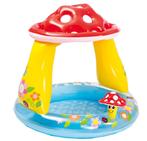 Baby opblaas zwembadje met schaduw, Opblaaszwembad, Minder dan 200 cm, Rond, Ophalen of Verzenden