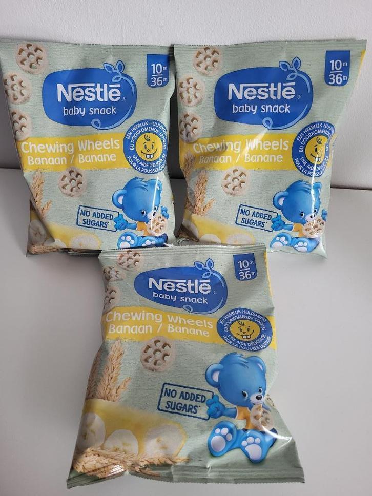 Nestlé baby snack chewing wheels banaan nestle 10-36m, Diversen, Levensmiddelen, Ophalen of Verzenden