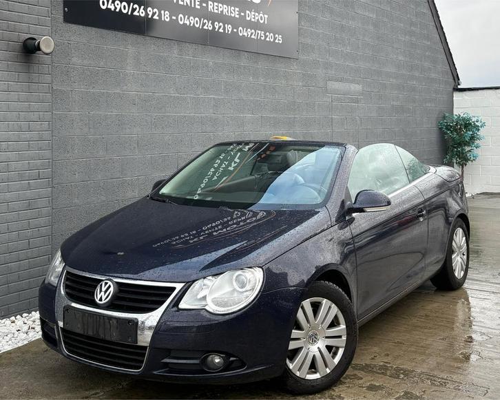 VW EOS 2.0CR TDI 140CV 227 000KM CARPASS 2007, Auto's, Volkswagen, Bedrijf, Eos, Diesel, Cabriolet, 3 deurs, Handgeschakeld, Blauw