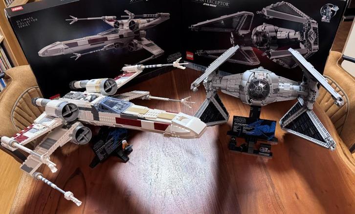 Lego lot UCS X-Wing & TIE Interceptor 75355 75382, Kinderen en Baby's, Speelgoed | Duplo en Lego, Zo goed als nieuw, Lego, Complete set
