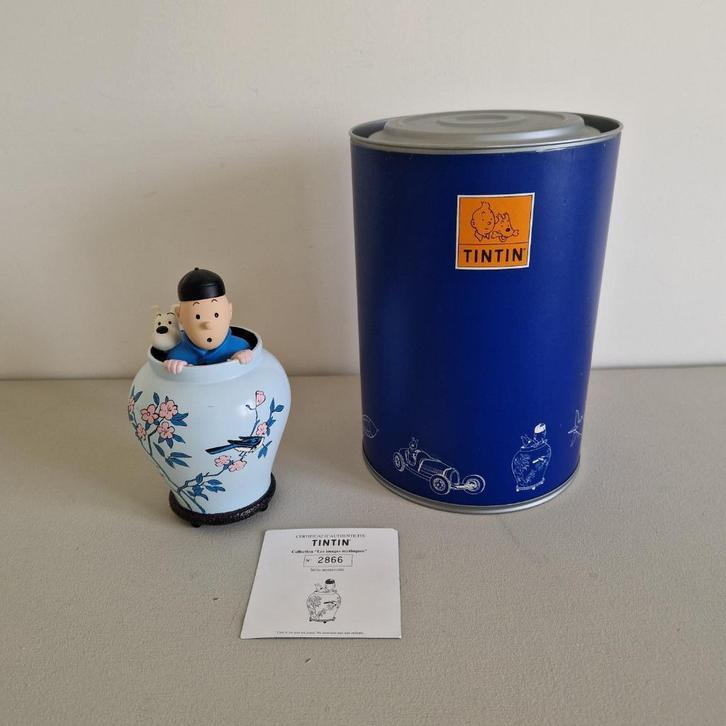 Kuifje / Tintin la potiche, de blauwe lotus, Verzamelen, Stripfiguren, Nieuw, Beeldje of Figuurtje, Kuifje, Ophalen of Verzenden