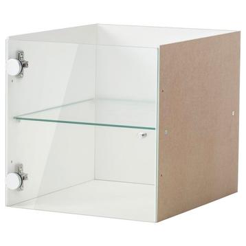 KALLAX frame met glazen deur, wit, 33x33 cm beschikbaar voor biedingen