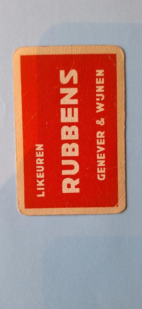 Speelkaart Zele  – Rubbens genever & likeuren, rood_56, Ophalen of Verzenden, Gebruikt, Speelkaart(en)
