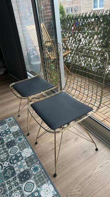 Chaises dorées, Enlèvement, Comme neuf, Cuir
