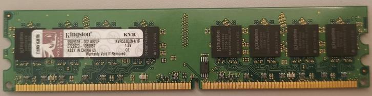 1GB DDR2 RAM geheugen voor desktop, Computers en Software, RAM geheugen, Zo goed als nieuw, Desktop, 1 GB of minder, DDR2, Ophalen of Verzenden