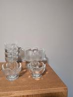 Glazen kom met 6 kleine kommen, Verzamelen, Glas en Drinkglazen, Ophalen, Gebruikt