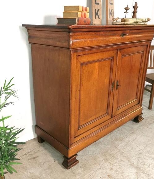 Buffet ancien Louis Philippe en chêne L 144 H 119 P 58, Maison & Meubles, Armoires | Dressoirs, Utilisé, 100 à 150 cm, 50 à 75 cm