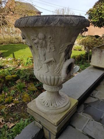 grand vase de jardin en pierre, Enlèvement, Utilisé