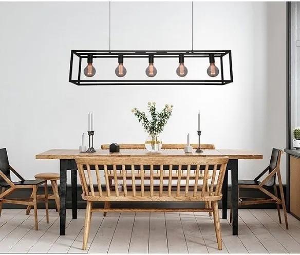 Industriële plafondlamp / zwart / Metaal, Huis en Inrichting, Lampen | Plafondlampen, Zo goed als nieuw, Metaal, Ophalen