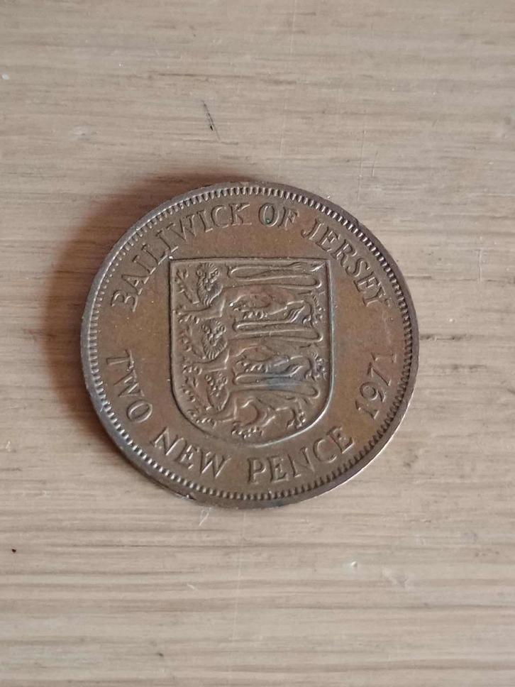 EILAND JERSEY 2 New Pence 1971, Postzegels en Munten, Munten | Europa | Niet-Euromunten, Losse munt, Overige landen, Ophalen of Verzenden