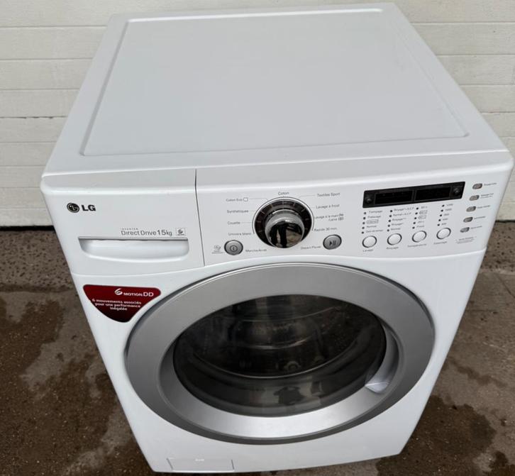Sous garantie 12 mois LG Direct Drive XXL lave linge 15kg., Tuin en Terras, Droogmolens en Wasrekken, Zo goed als nieuw, Wasrek