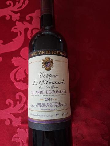 1 fles Lalande de Pomerol 2014, genummerd. beschikbaar voor biedingen