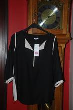 Tuniek, lang zwart shirt 3/4 mouwen "phildar" T38 NIEUW, Maat 38/40 (M), Phildar, Zwart, Nieuw