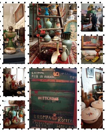 Partij antiek, curiosa, brocante, retro, vintage items  beschikbaar voor biedingen