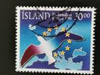 Islande 1990 - oiseau et carte de l'Europe, Timbres & Monnaies, Timbres | Europe | Scandinavie, Affranchi, Enlèvement ou Envoi