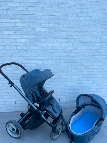Buggy Mutsy evo farmer,draagmand + accessoires (voetenzak,…), Poussette combi, Avec nacelle, Comme neuf, Enlèvement