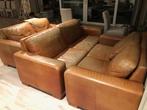 lederen salon 3+2+2 MOET WEG LAATSTE KANS, Huis en Inrichting, Ophalen, Gebruikt, Leer