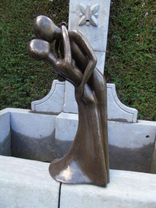 Bronzen beeld van een dansend koppel in man-tegen-man gevech, Tuin en Terras, Tuinbeelden, Nieuw, Abstract beeld, Overige materialen