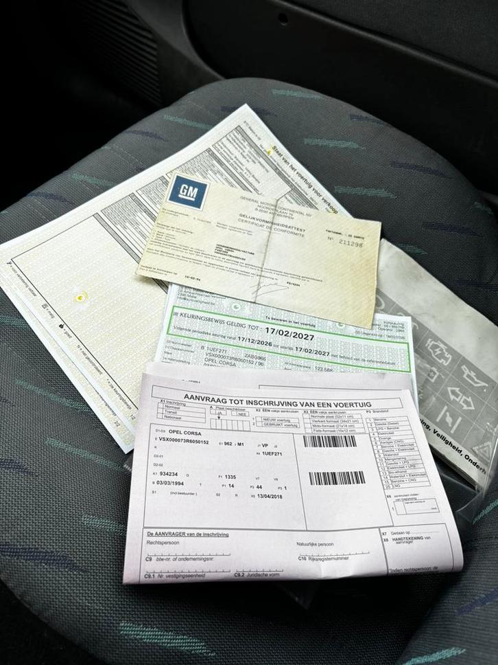 🚗 Opel Corsa B 1.4i (1994) – oldtimer ✅ gekeurd, Auto's, Opel, Particulier, Corsa, Benzine, Euro 1, Coupé, 3 deurs, Handgeschakeld