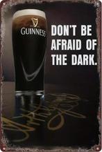 Assiette à mancave Guinness en métal - N'ayez pas peur…, Enlèvement ou Envoi, Panneau publicitaire, Neuf