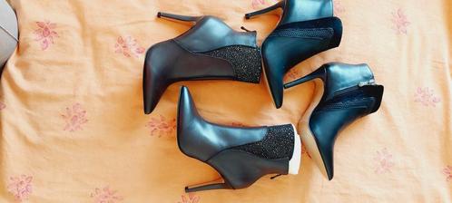 Lot 2 bottines cuir noir/marron taille35 neuf avec etiquette, Kleding | Dames, Schoenen, Zwart