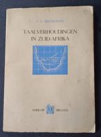 Taalverhoudingen in Zuid-Afrika door JH Broekman 1942, Gelezen, Non-fictie, Nederlands, Ophalen of Verzenden