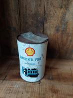 Oud shell olieblik, Verzamelen, Ophalen of Verzenden