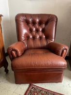 Bruine zetel (leder), Ophalen, Gebruikt, Eenpersoons, Leer