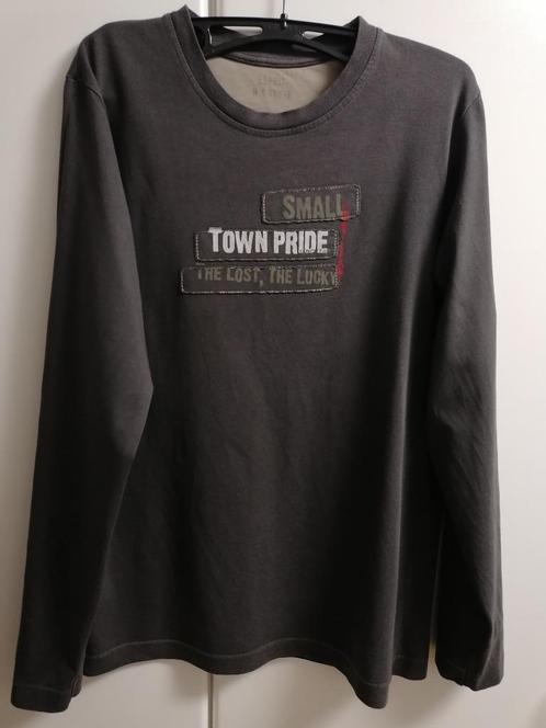 Donkergrijze T-shirt met vooraan print van Esprit, S, Kleding | Heren, T-shirts, Zo goed als nieuw, Ophalen of Verzenden