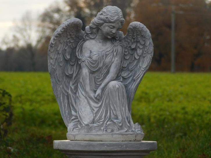 Statue d'ange avec ailes, détaillée, pierre, Jardin & Terrasse, Statues de jardin, Ange, Pierre, Enlèvement ou Envoi
